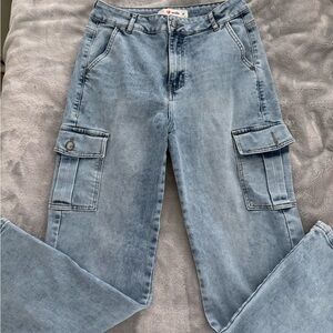 Light Blue Cargo Jeans